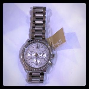 NIB Michael Kors silver watch.